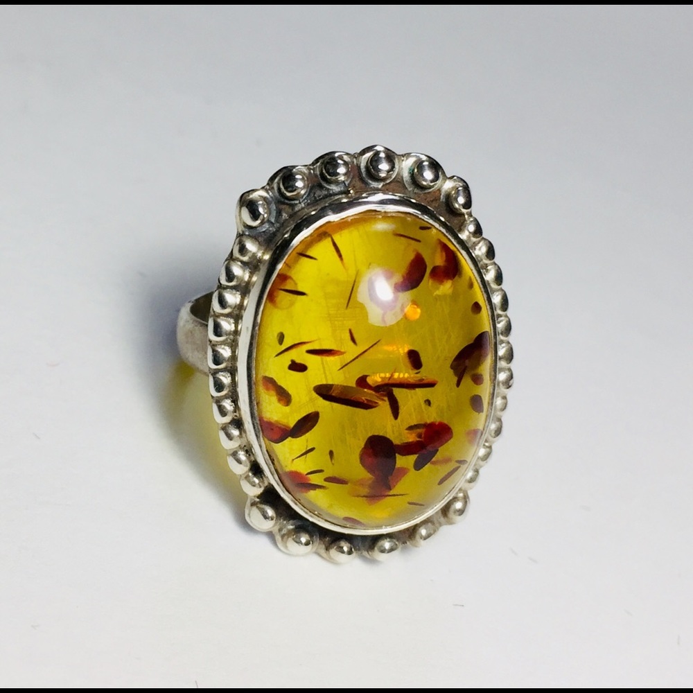 Amber & 925 Silver
